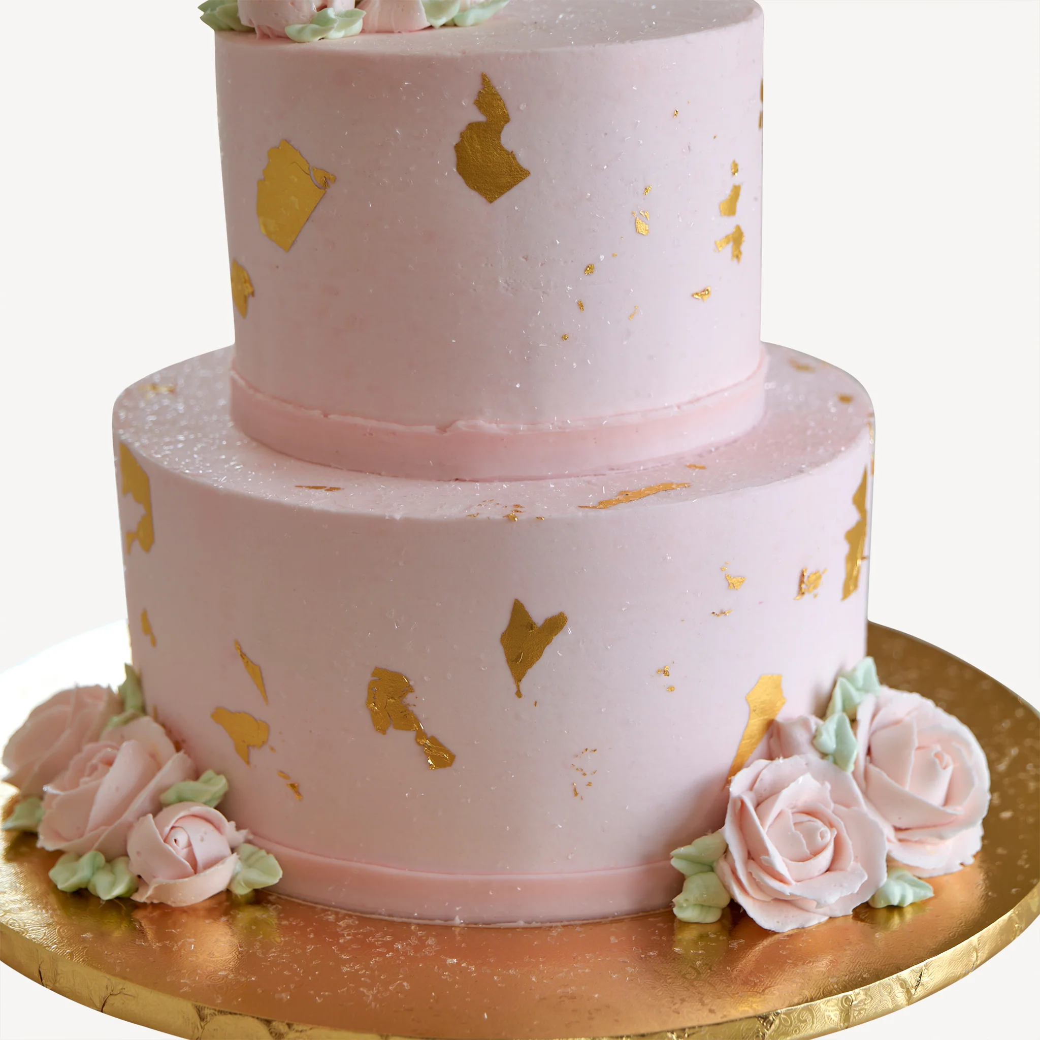 Online Cake Order - Pink and Gold Tier #14Texture - Image 3