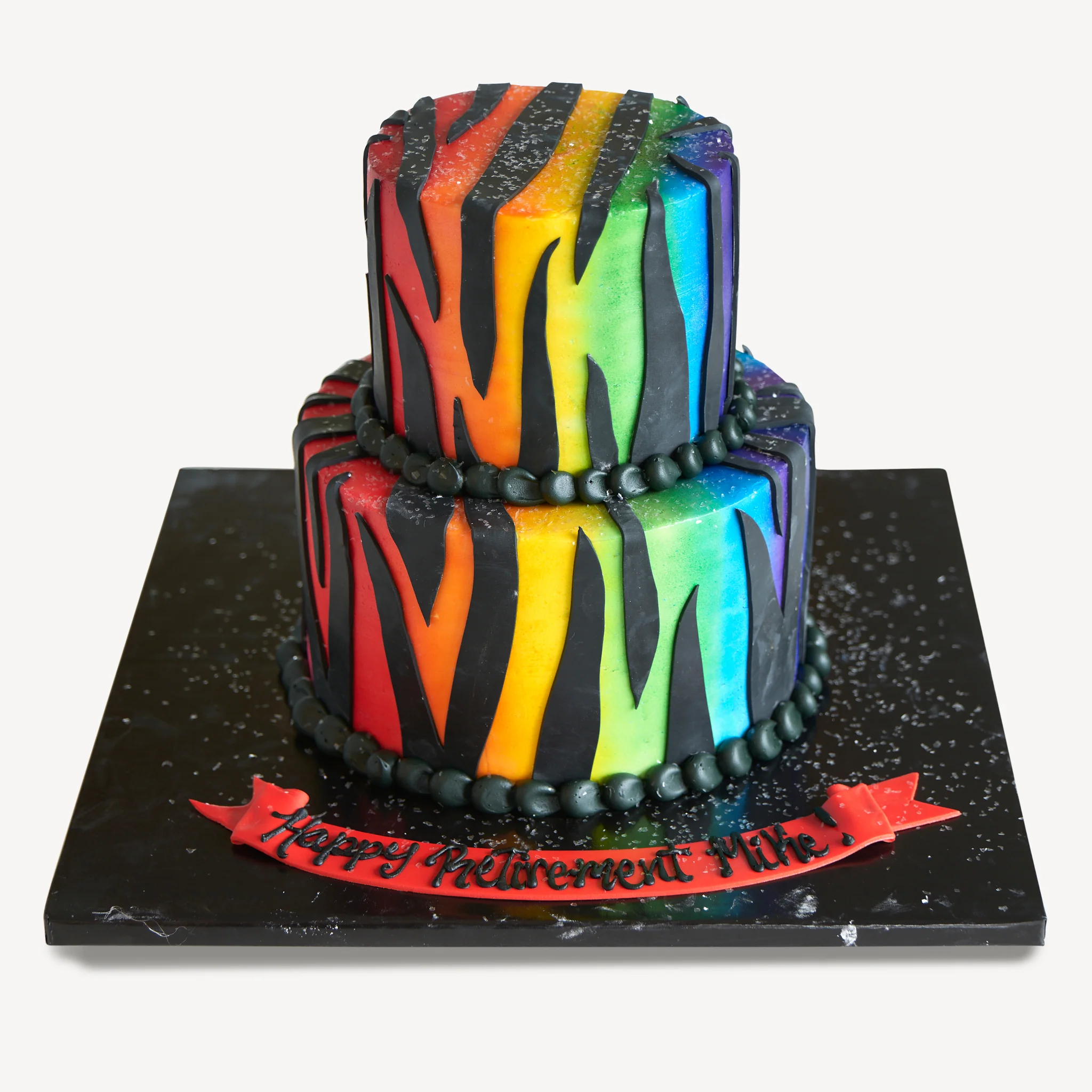 Online Cake Order - Rainbow Zebra Print #57AnimalPrint - Image 2